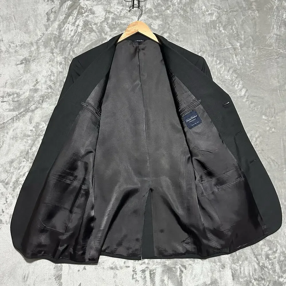 Vintage Brooks Brothers BrooksEase Blazer Mens Size 43L Gray Sport Coat Wool USA